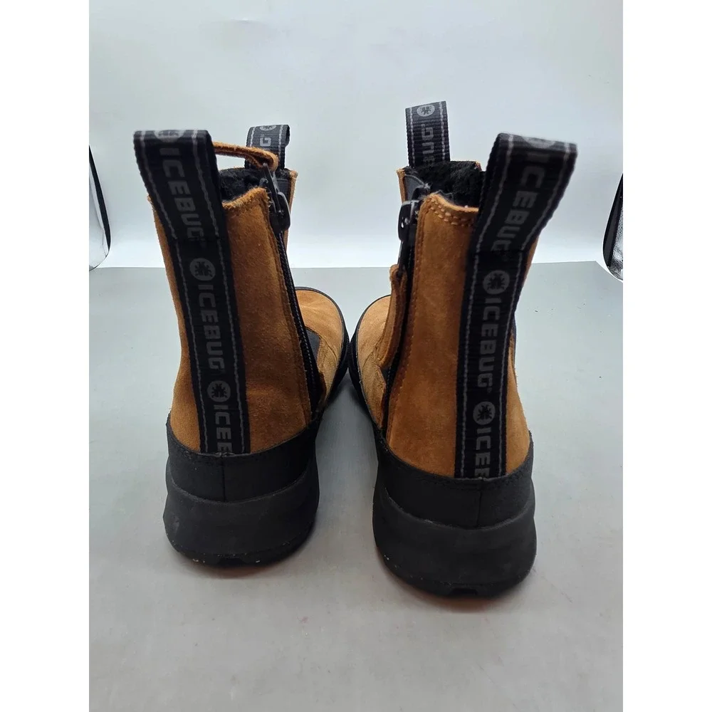 Icebug‎ Boda W BUGrip Suede Winter Boots Brown Black Studded Traction H41006